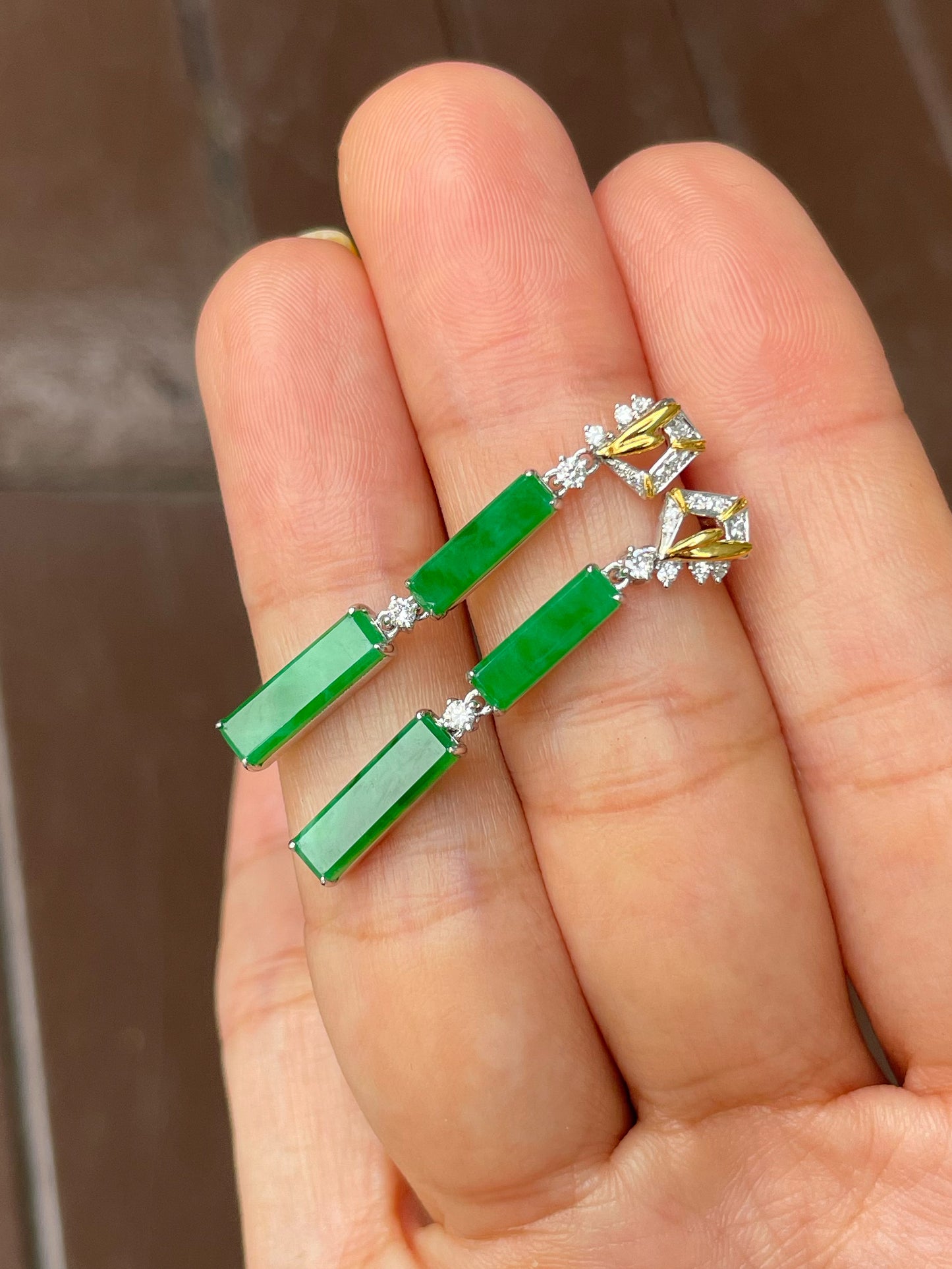 Green Jade Earrings (NJE198)