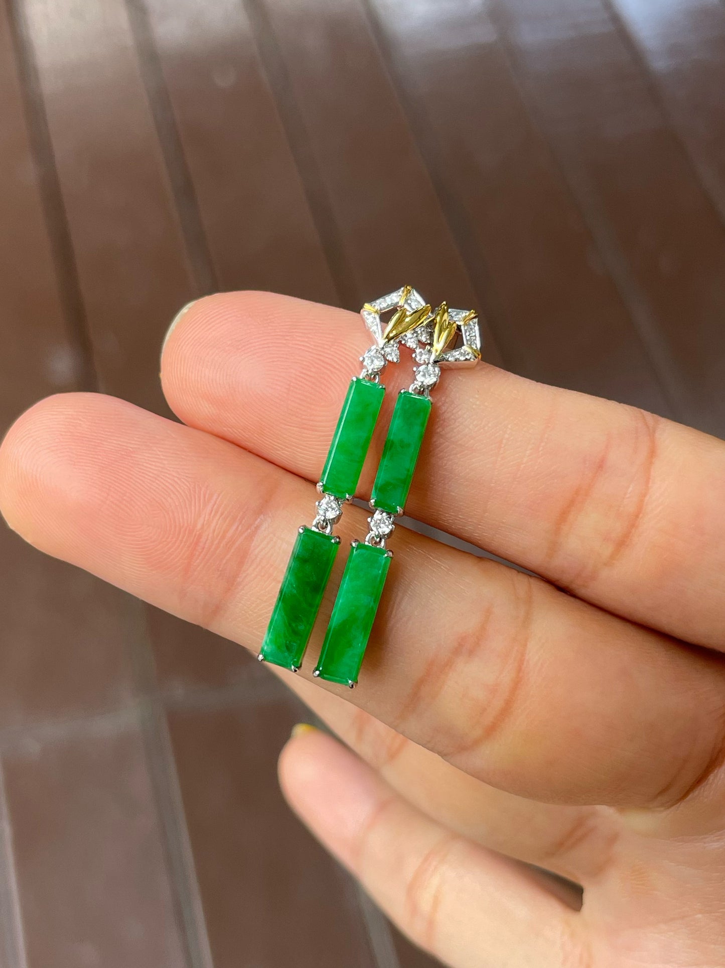 Green Jade Earrings (NJE198)