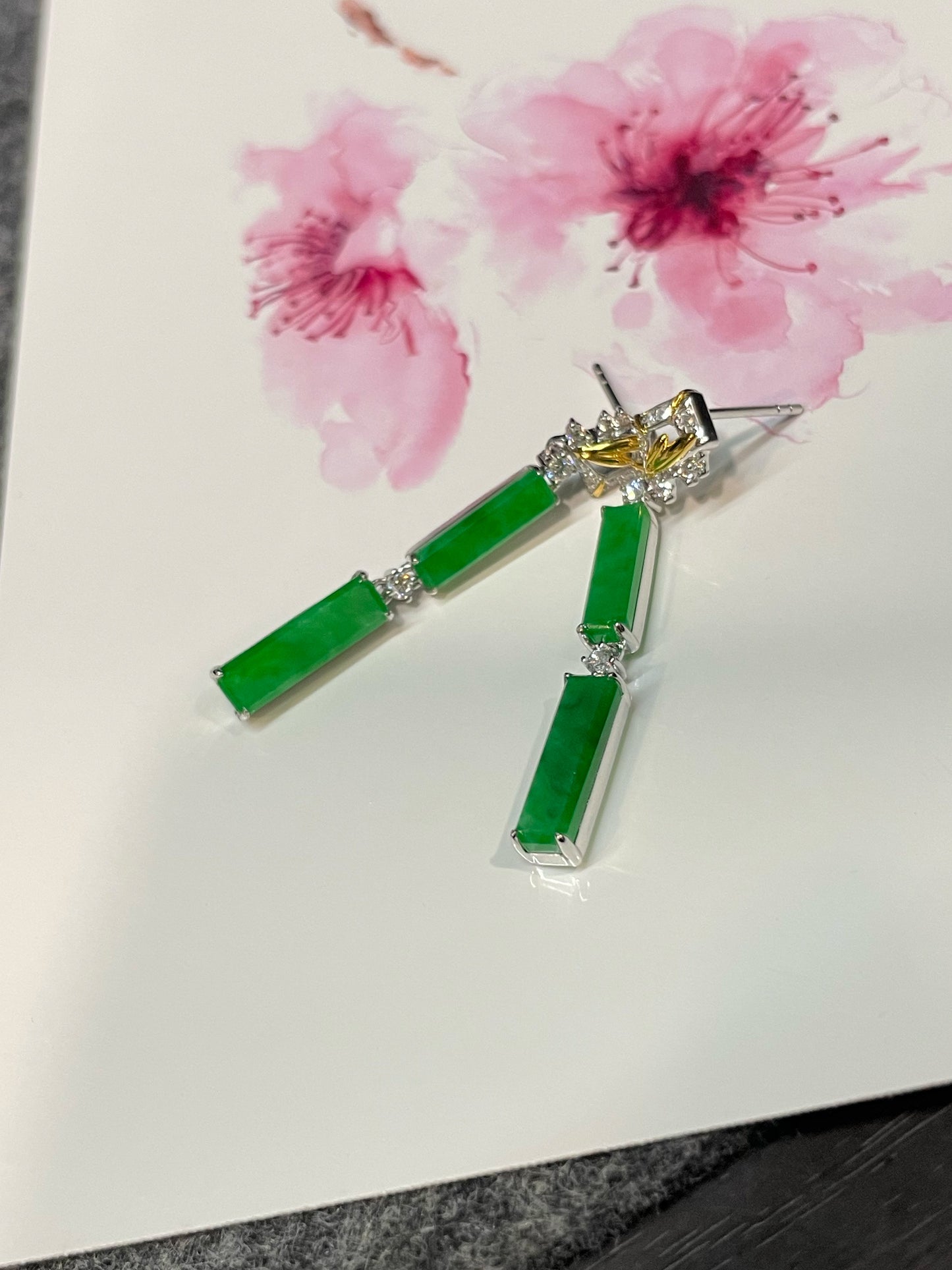 Green Jade Earrings (NJE198)