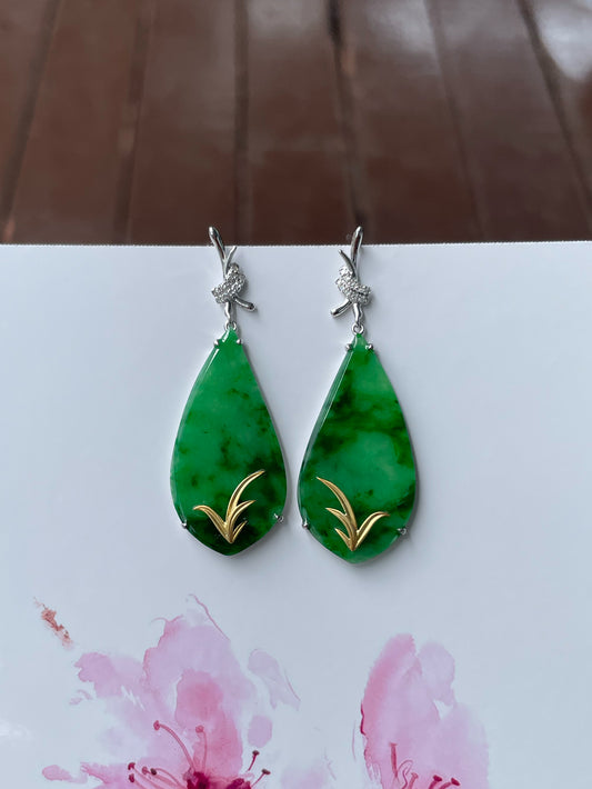 Green Jade Earrings (NJE212)