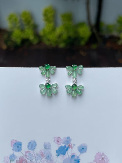 Icy Green Jade Earrings (NJE226)