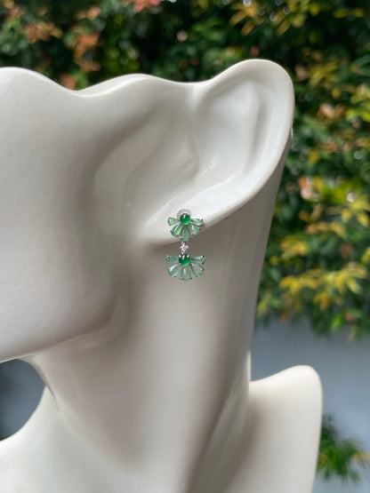 Icy Green Jade Earrings (NJE226)