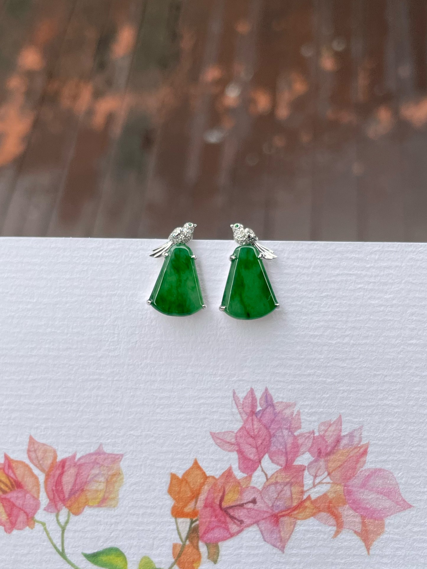 Green Jade Earrings (NJE238)