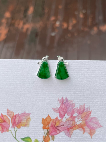 Green Jade Earrings (NJE238)