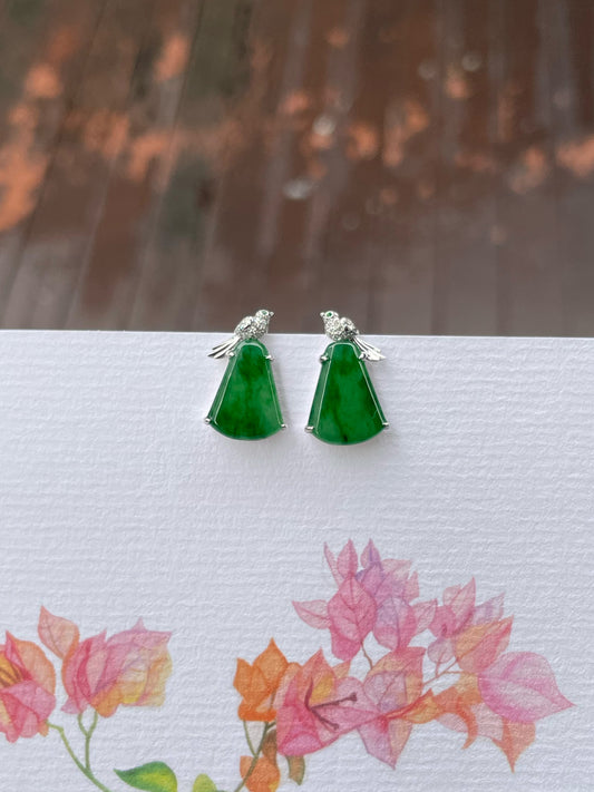 Green Jade Earrings (NJE238)