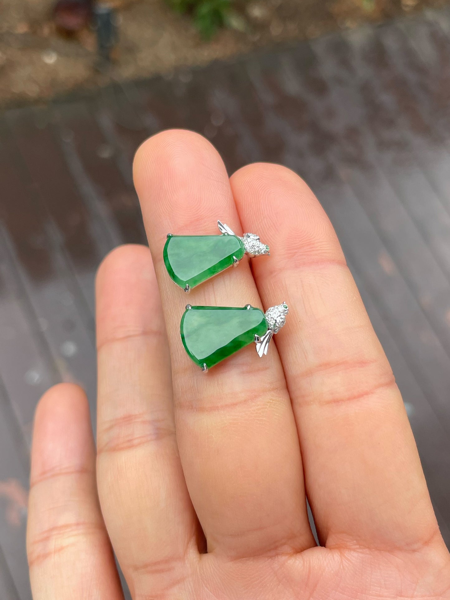 Green Jade Earrings (NJE238)