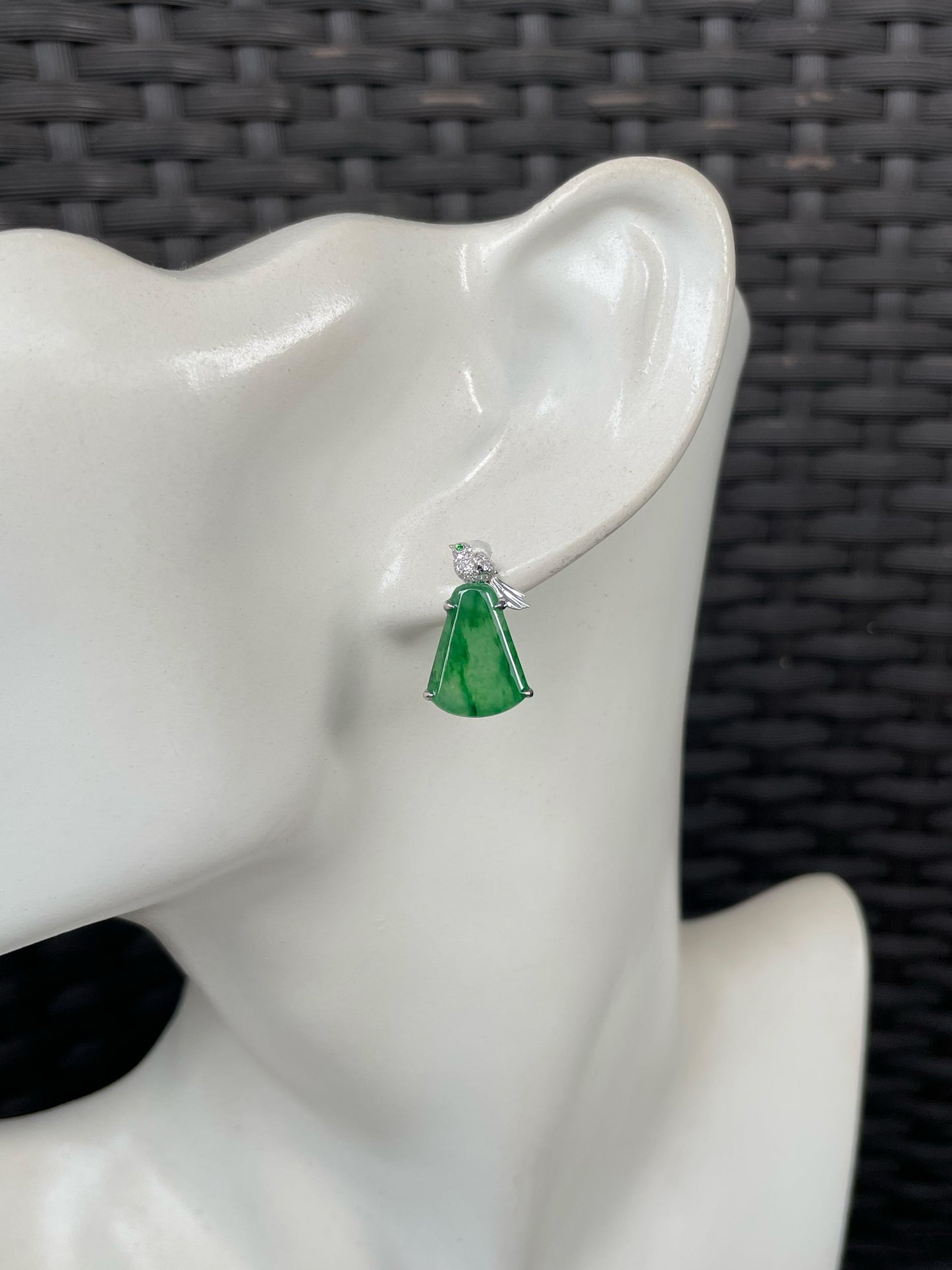 Green Jade Earrings (NJE238)