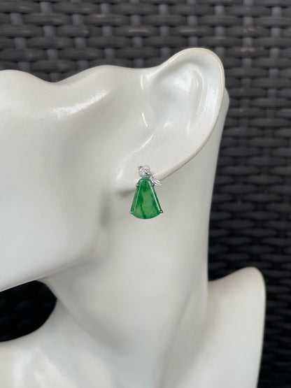 Green Jade Earrings (NJE238)