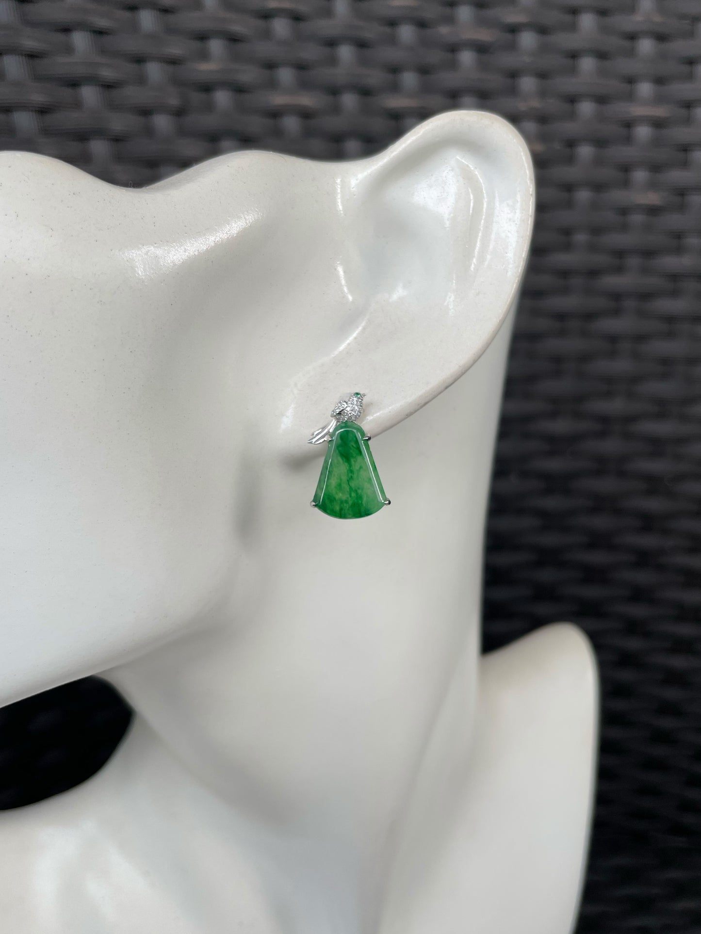 Green Jade Earrings (NJE238)