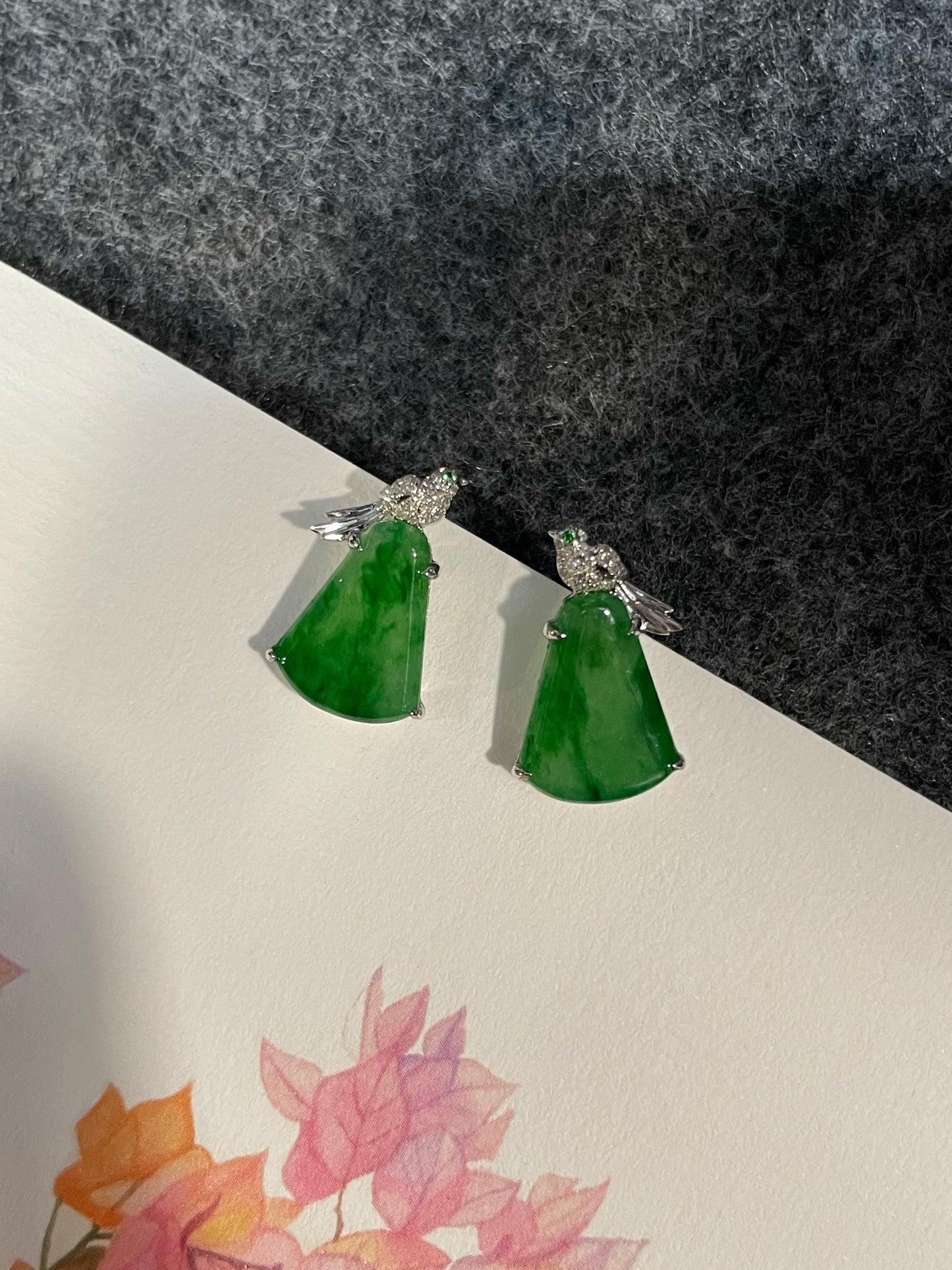 Green Jade Earrings (NJE238)