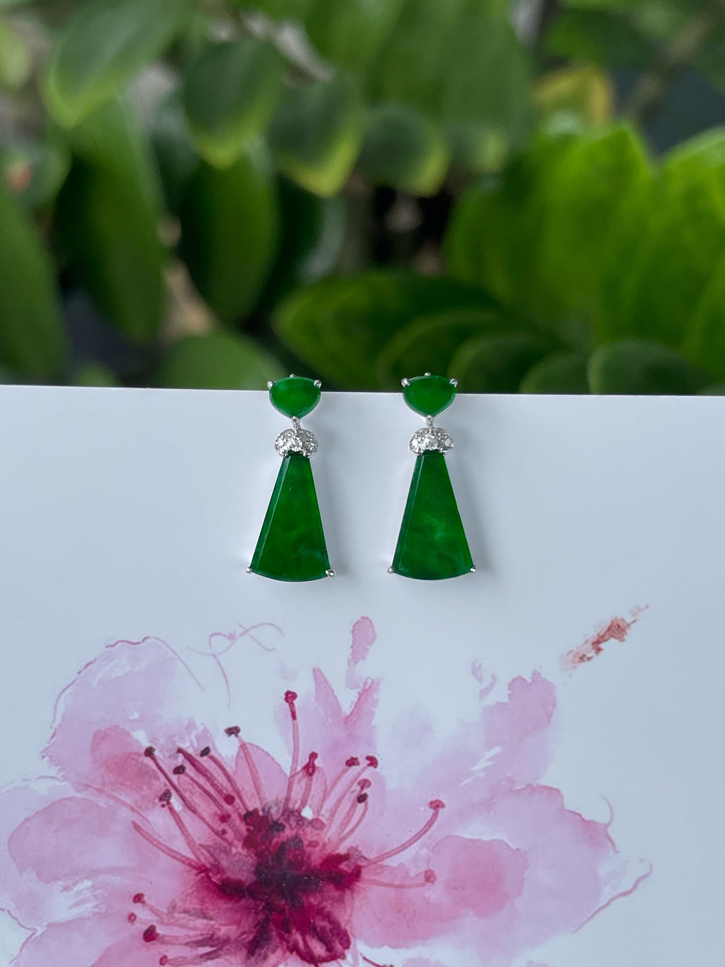 Green Jade Earrings (NJE255)