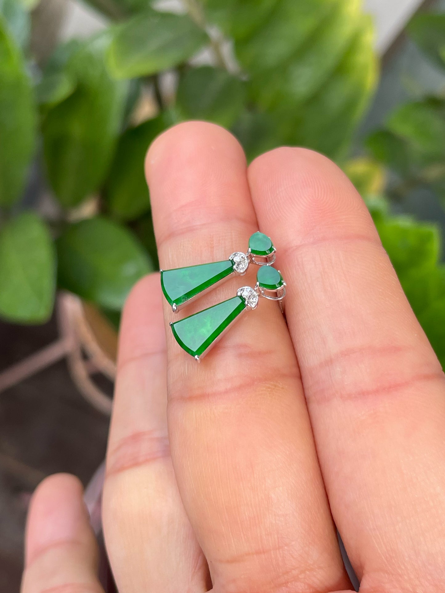Green Jade Earrings (NJE255)