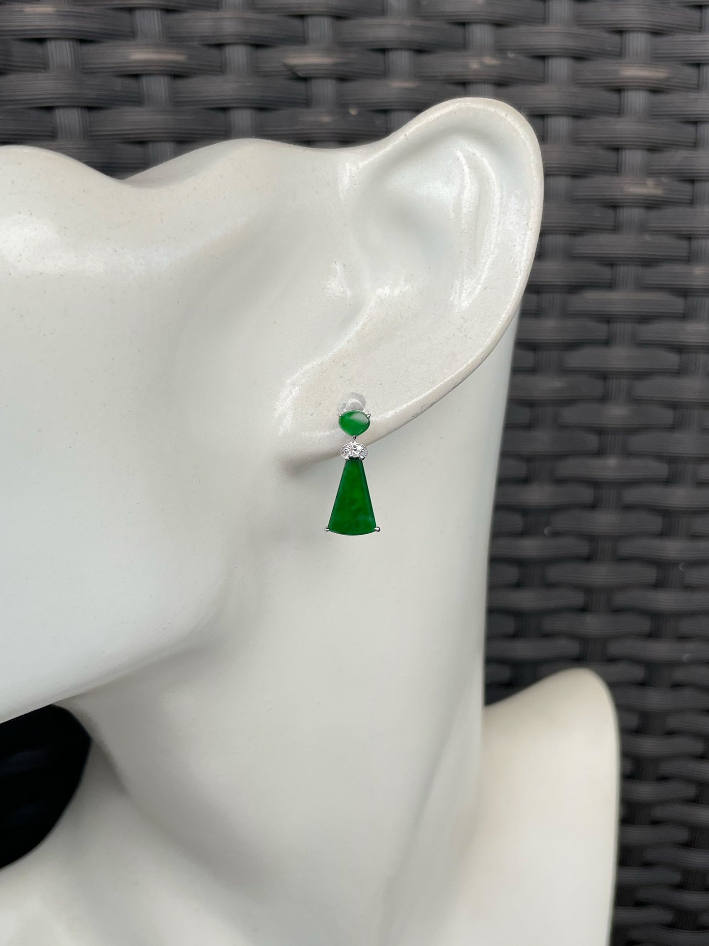 Green Jade Earrings (NJE255)