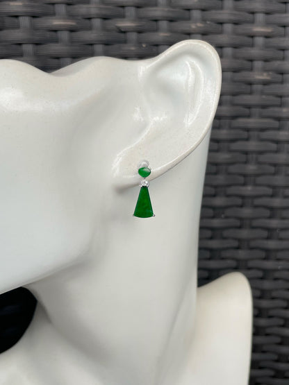 Green Jade Earrings (NJE255)