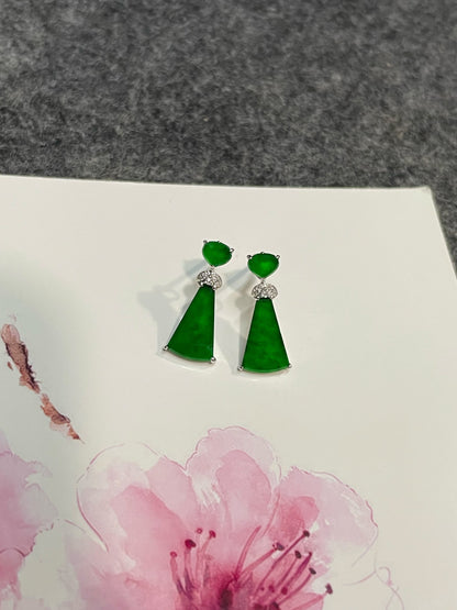 Green Jade Earrings (NJE255)