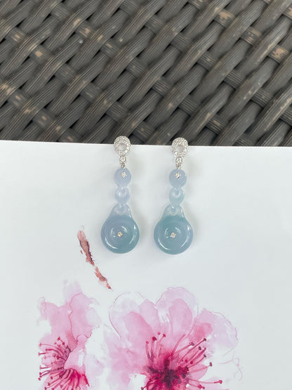 Lavender Jadeite Earrings (NJE262)