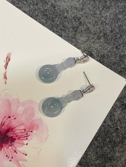 Lavender Jadeite Earrings (NJE262)