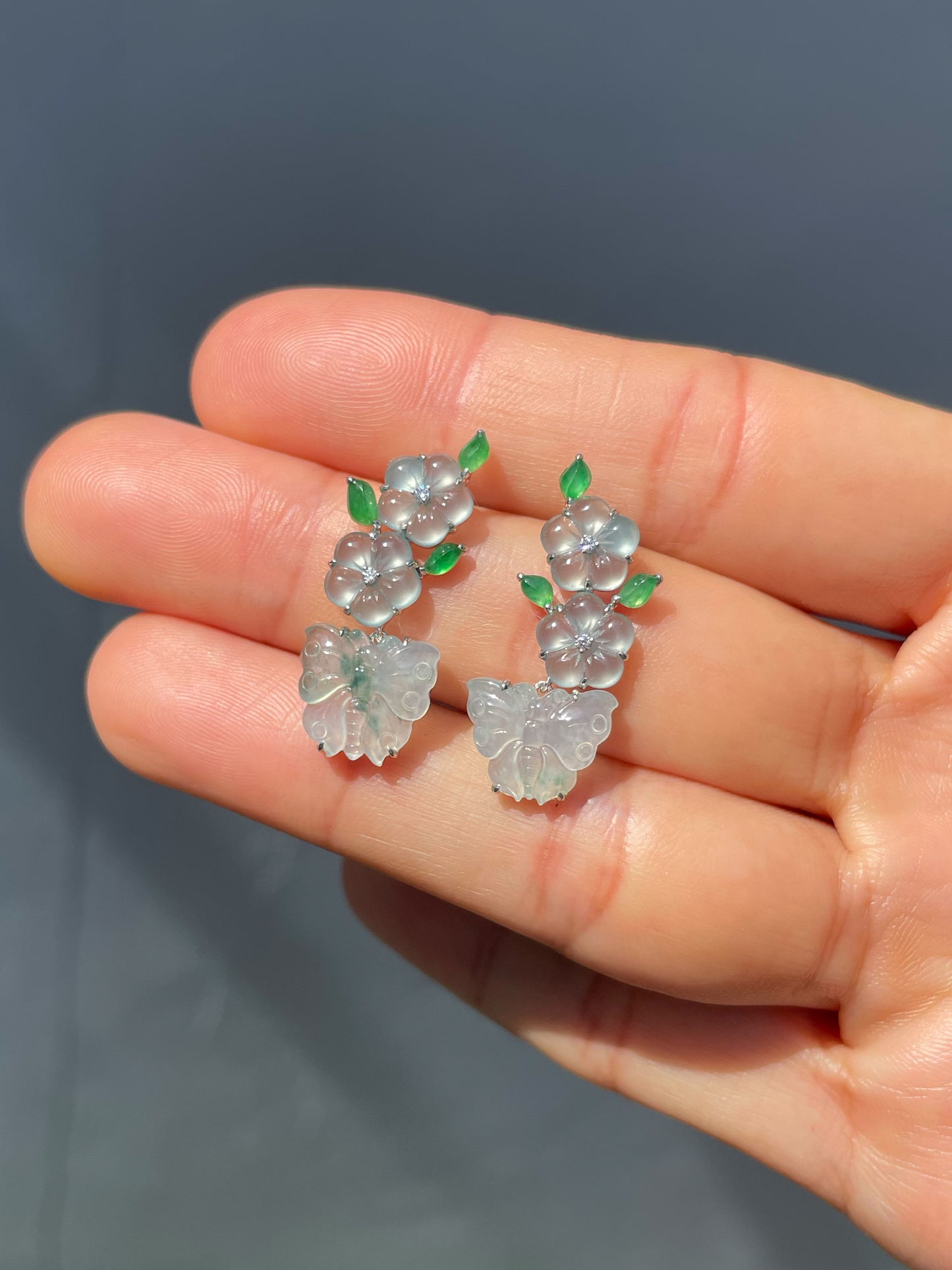 Icy Jadeite Earrings (NJE265)