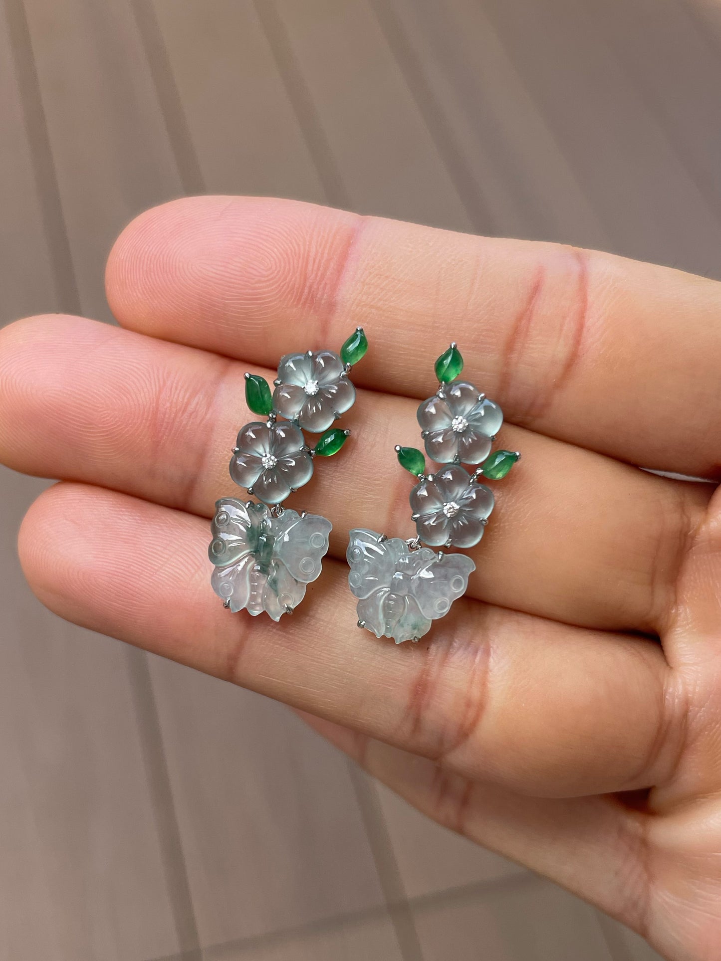 Icy Jadeite Earrings (NJE265)