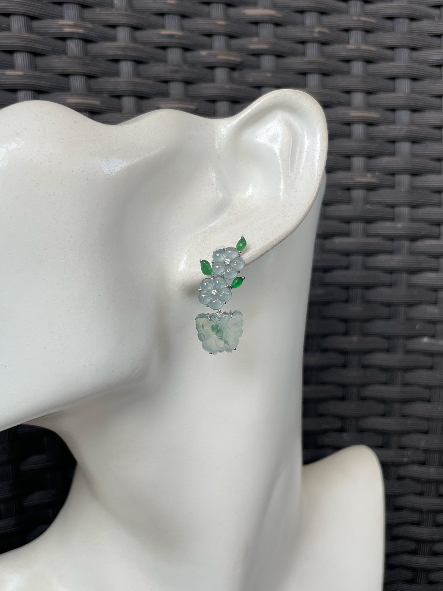 Icy Jadeite Earrings (NJE265)