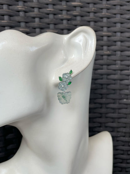Icy Jadeite Earrings (NJE265)