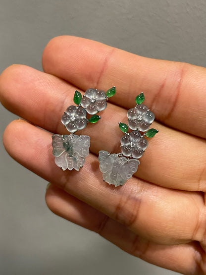 Icy Jadeite Earrings (NJE265)