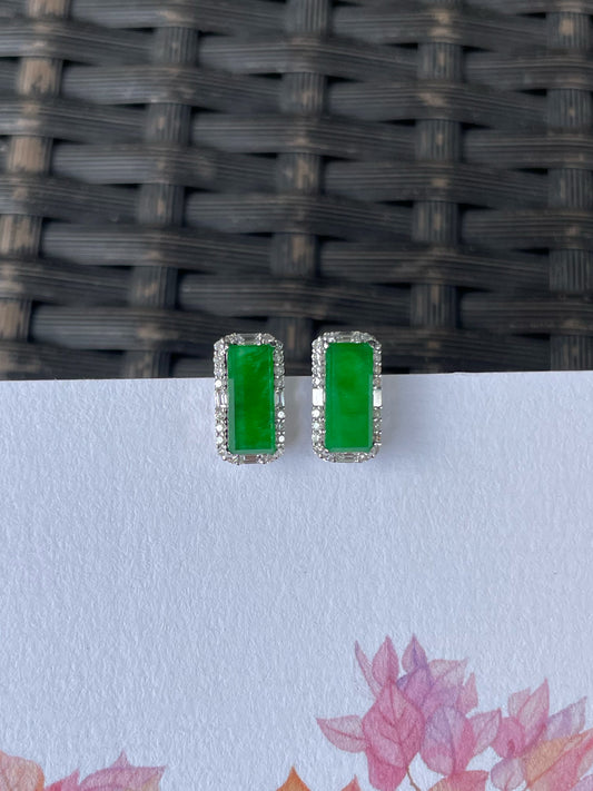 Green Jade Earrings (NJE271)