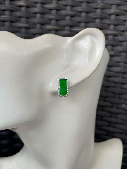 Green Jade Earrings (NJE271)
