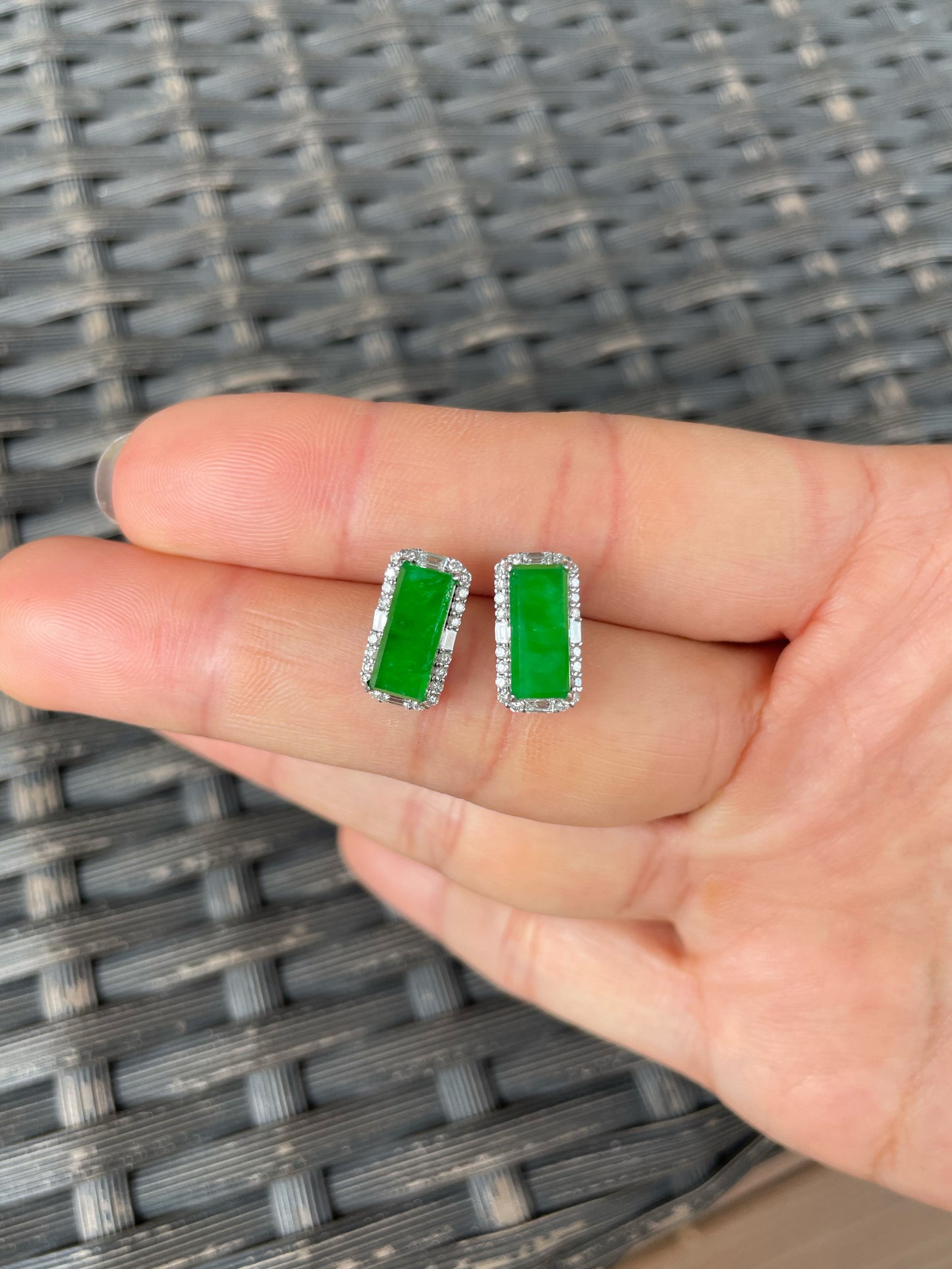 Green Jade Earrings (NJE271)