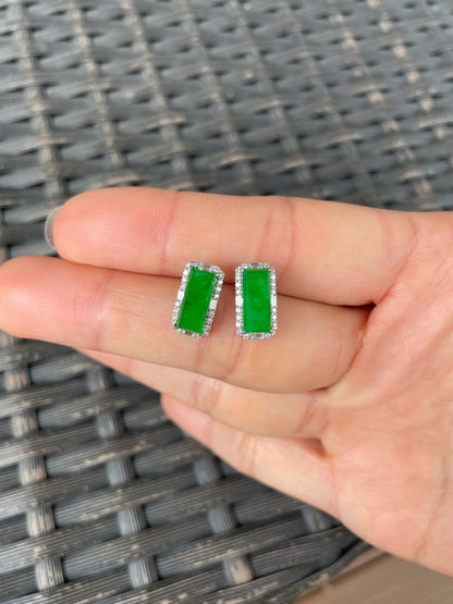 Green Jade Earrings (NJE271)