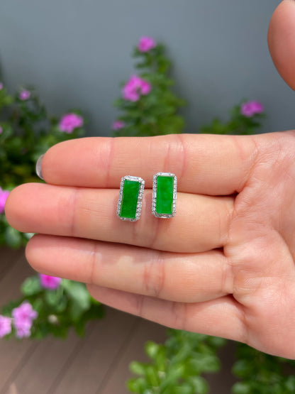 Green Jade Earrings (NJE271)