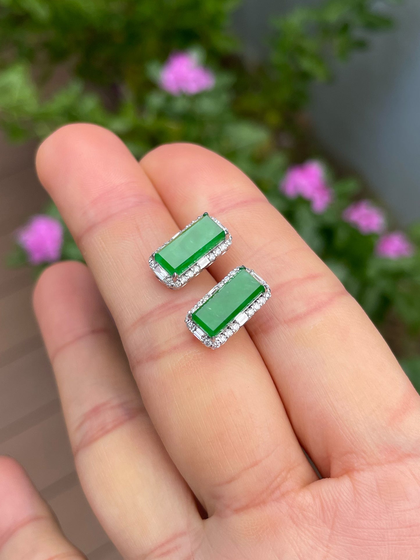 Green Jade Earrings (NJE271)