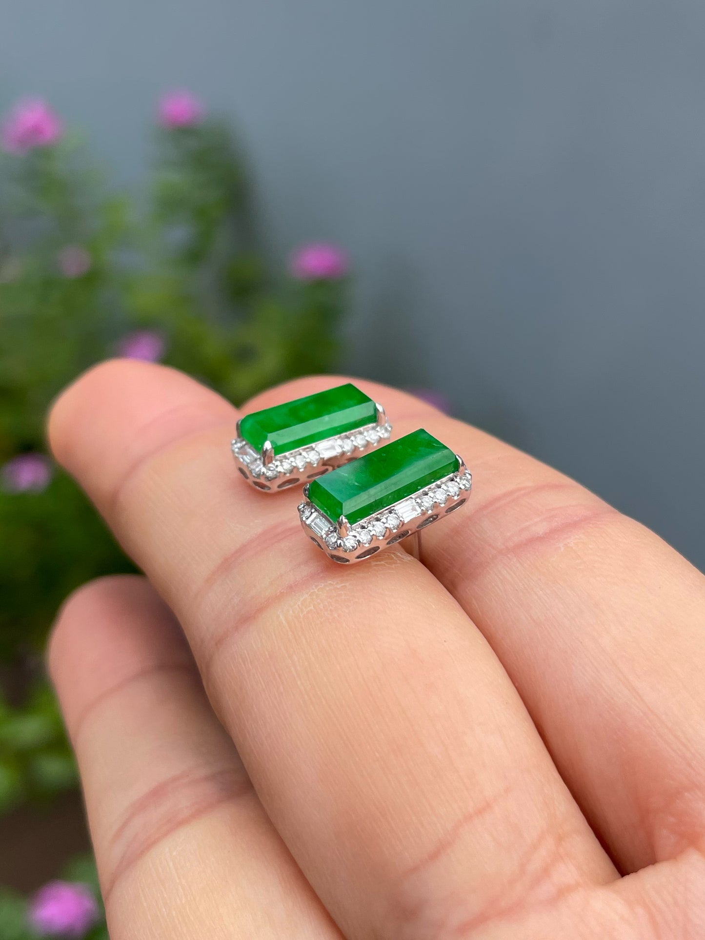 Green Jade Earrings (NJE271)