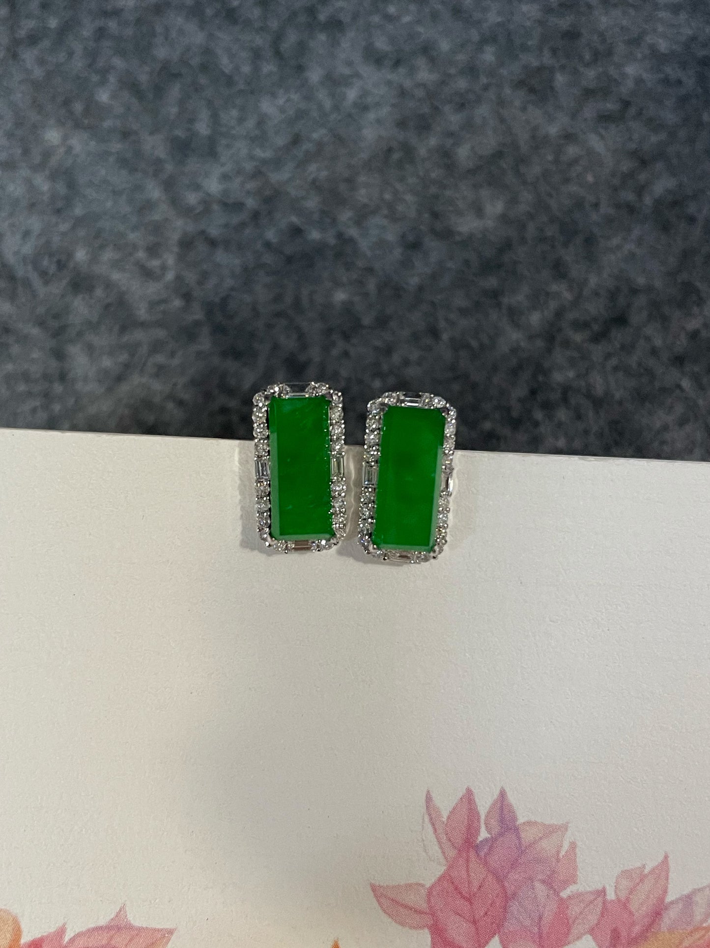 Green Jade Earrings (NJE271)
