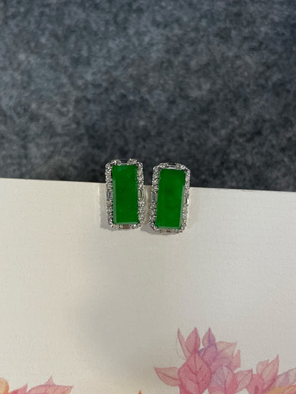Green Jade Earrings (NJE271)