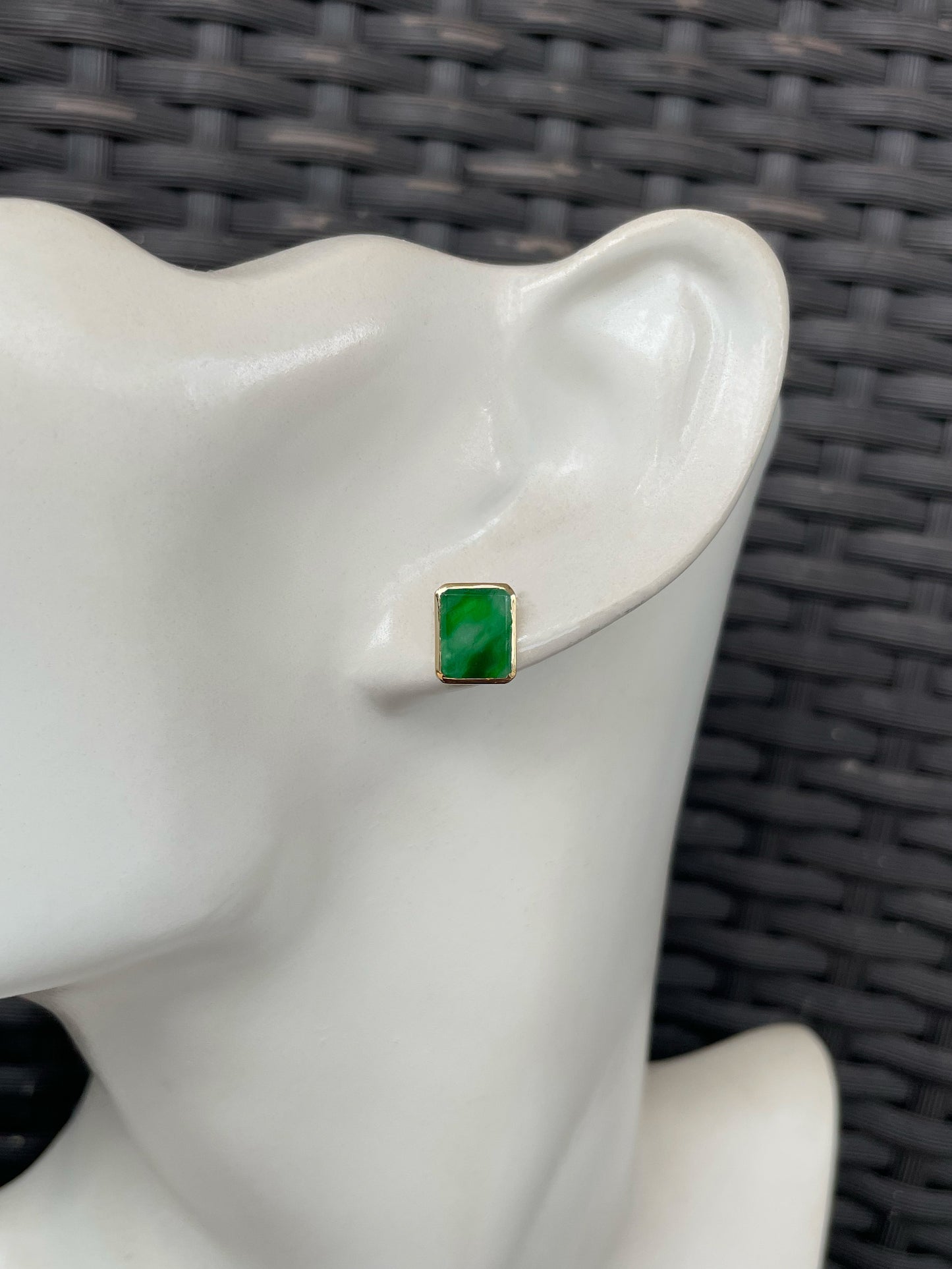 Green Jade Earrings (NJE273)