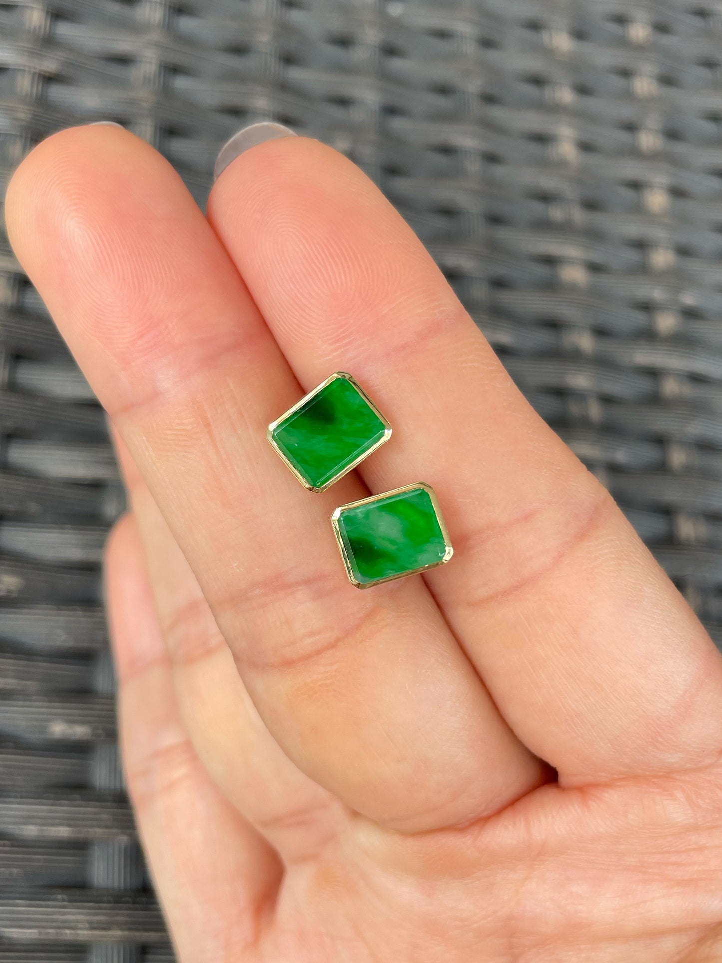Green Jade Earrings (NJE273)