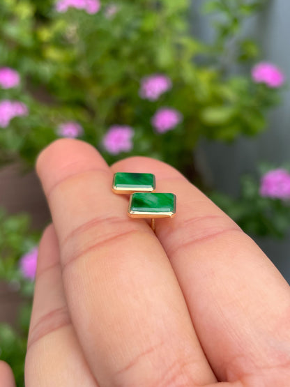 Green Jade Earrings (NJE273)