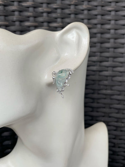 Icy Jade Earrings - Butterfly (NJE286)