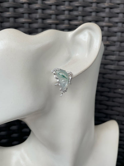 Icy Jade Earrings - Butterfly (NJE286)