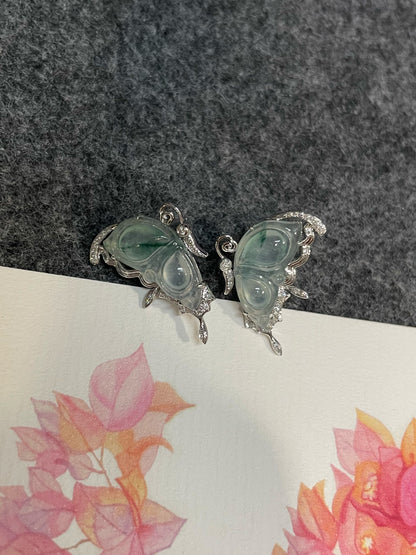 Icy Jade Earrings - Butterfly (NJE286)