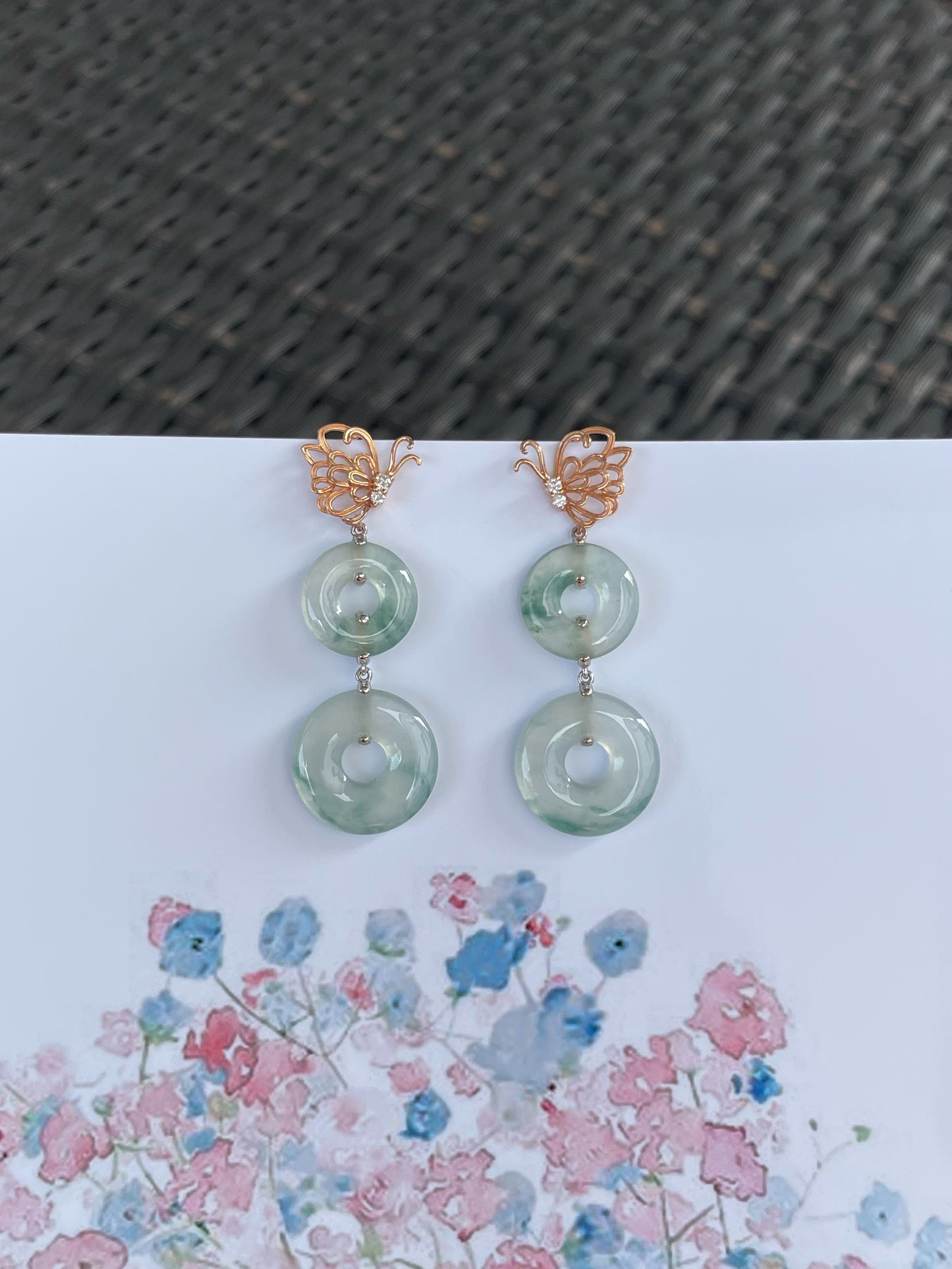 Icy Jade Earrings - Safety Coin (NJE290)