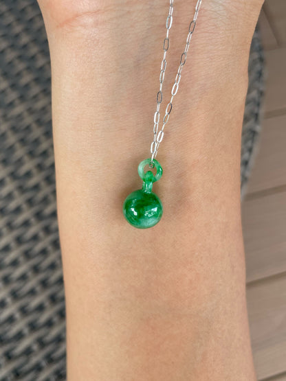 Green Jade Ball Earrings (NJE295)