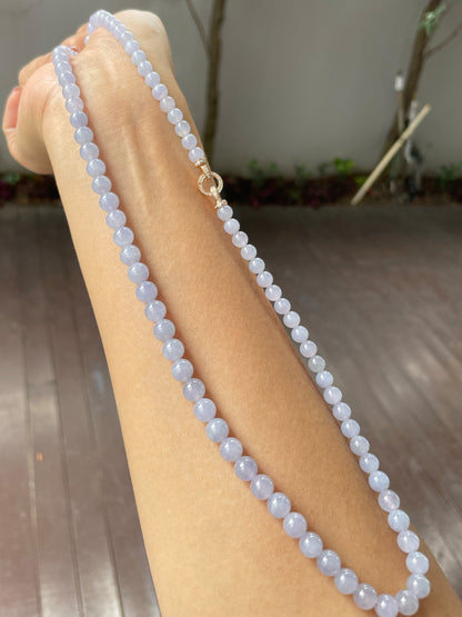 Lavender Jade Beads Necklace (NJN005)