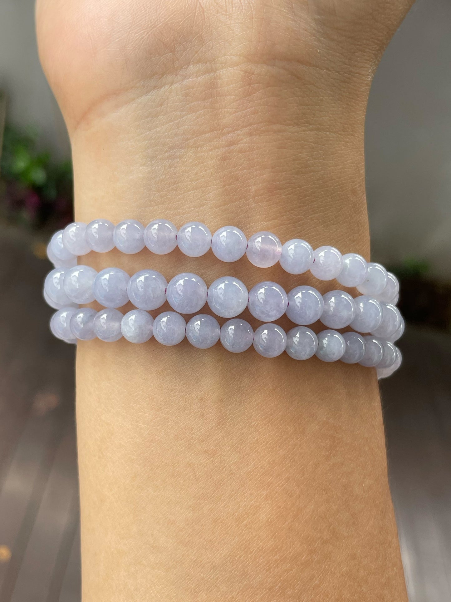 Lavender Jade Beads Necklace (NJN005)