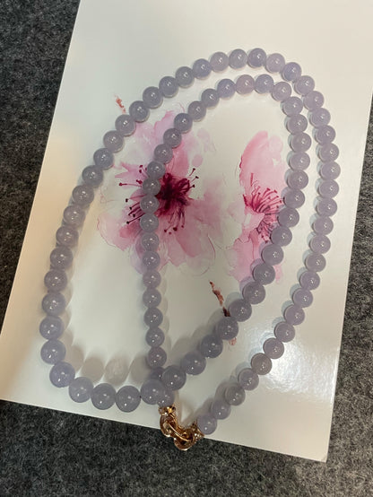 Lavender Jade Beads Necklace (NJN005)