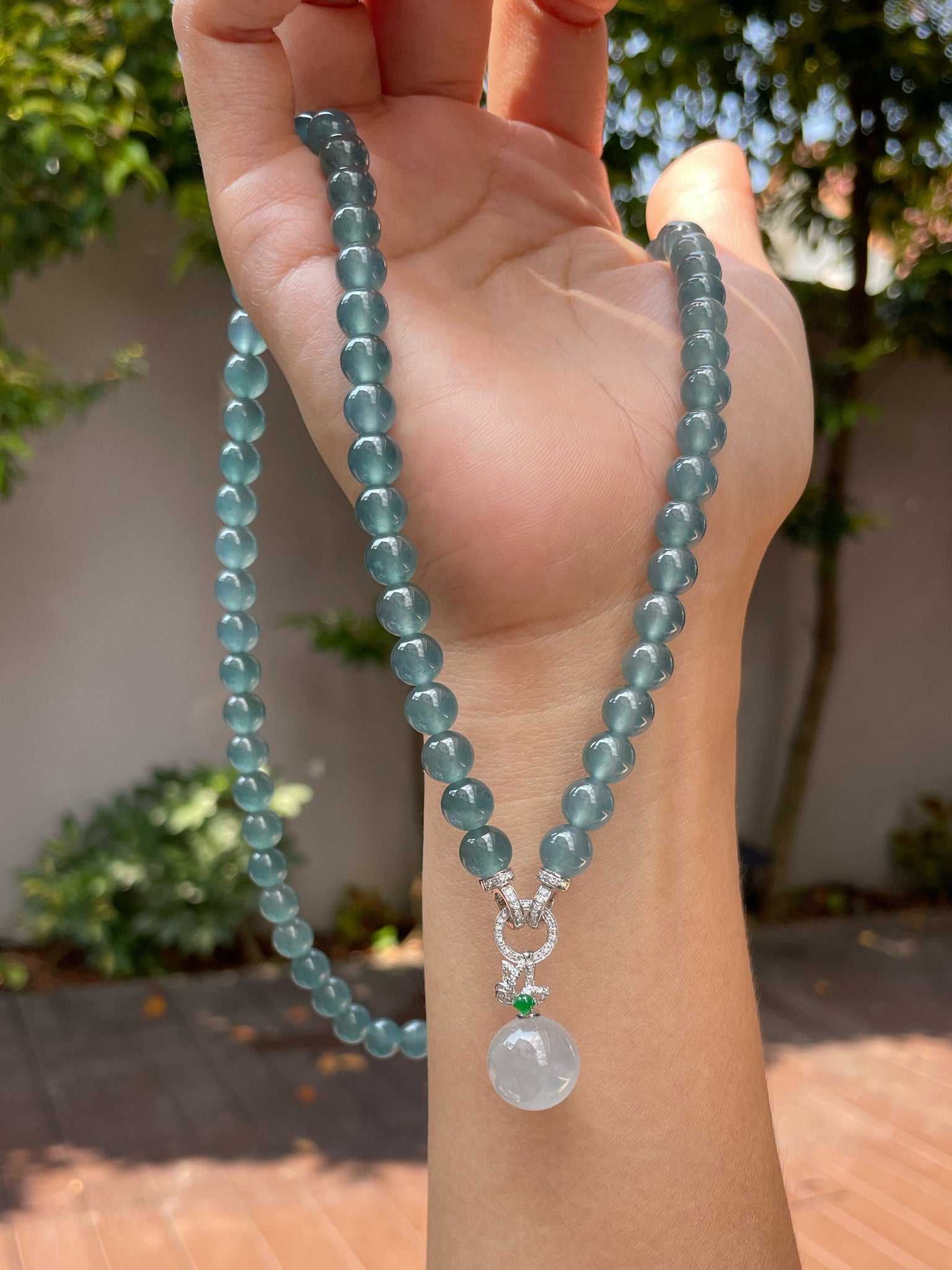 Light Blue Jade Necklace – The Gem Stories