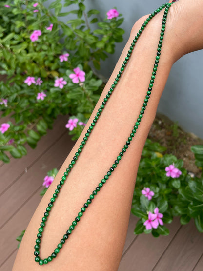 Green Jade Beads Necklace (NJN052)