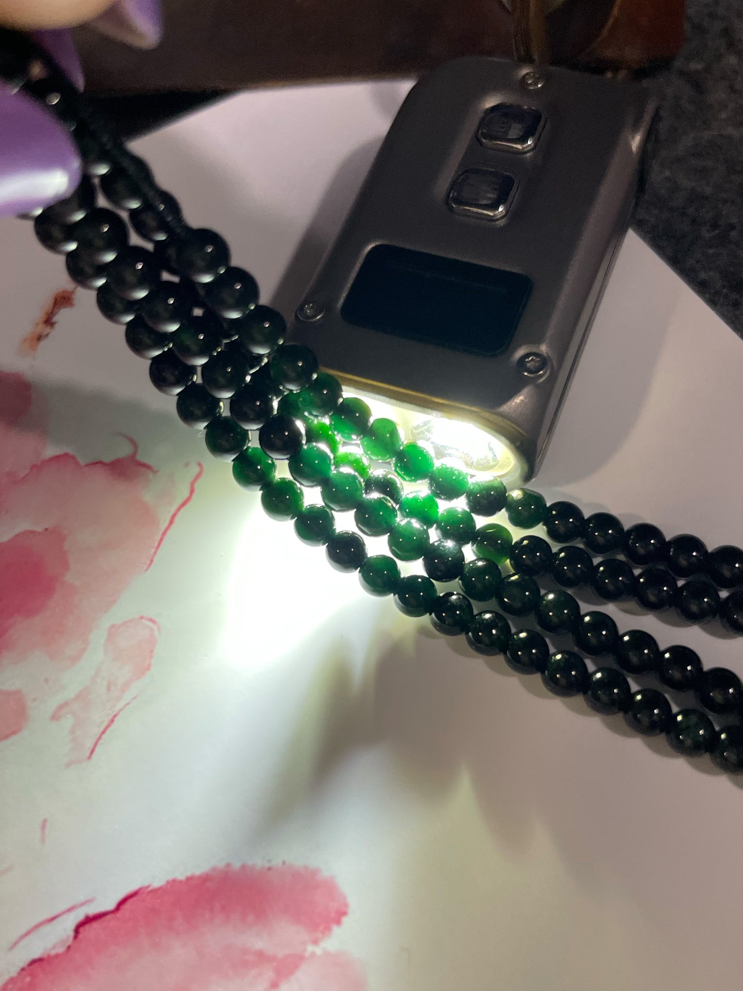 Omphacite Jade Beads Necklace (NJN056)