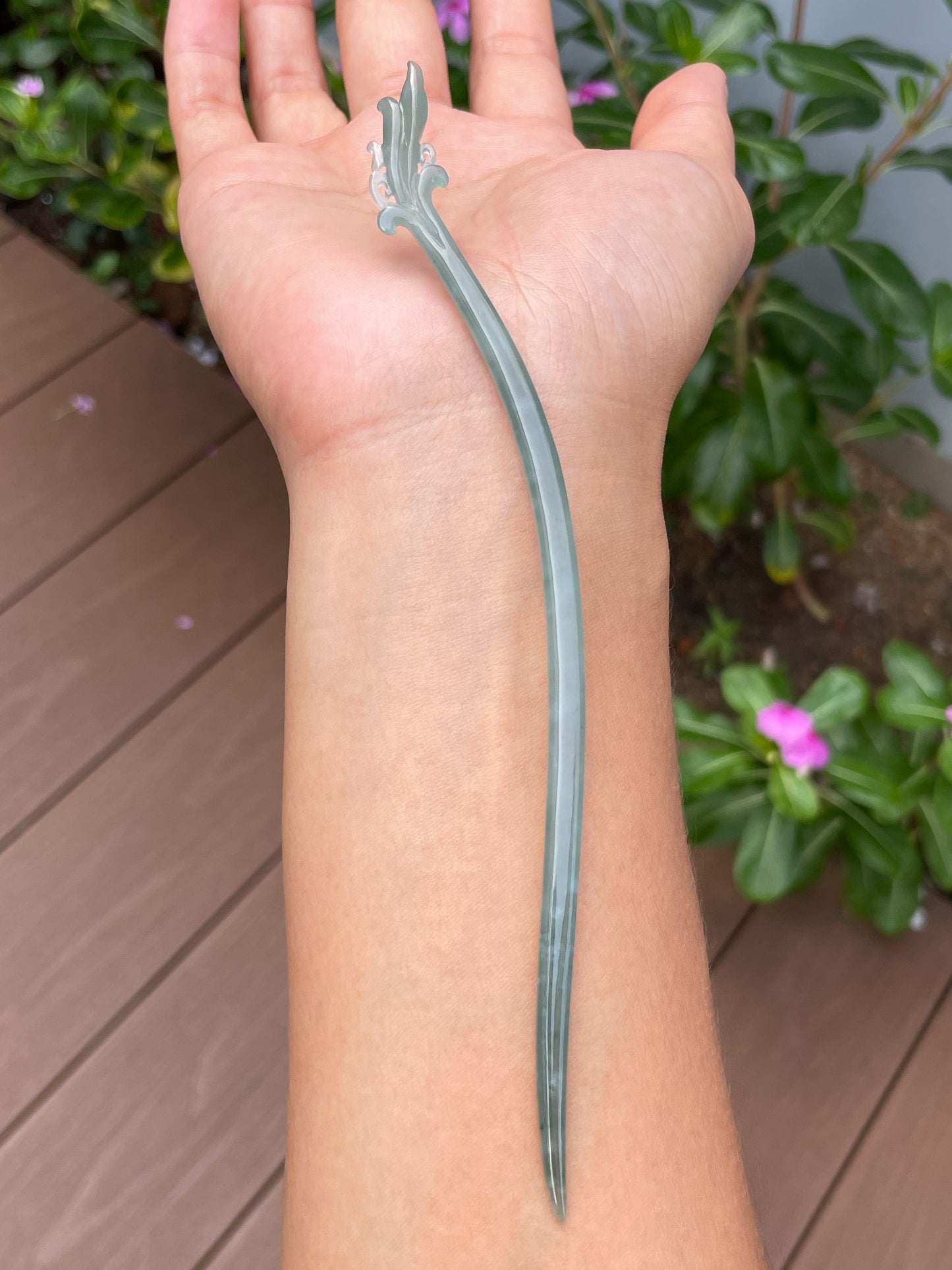 Icy Blue Jade - Hair Stick (NJO006)